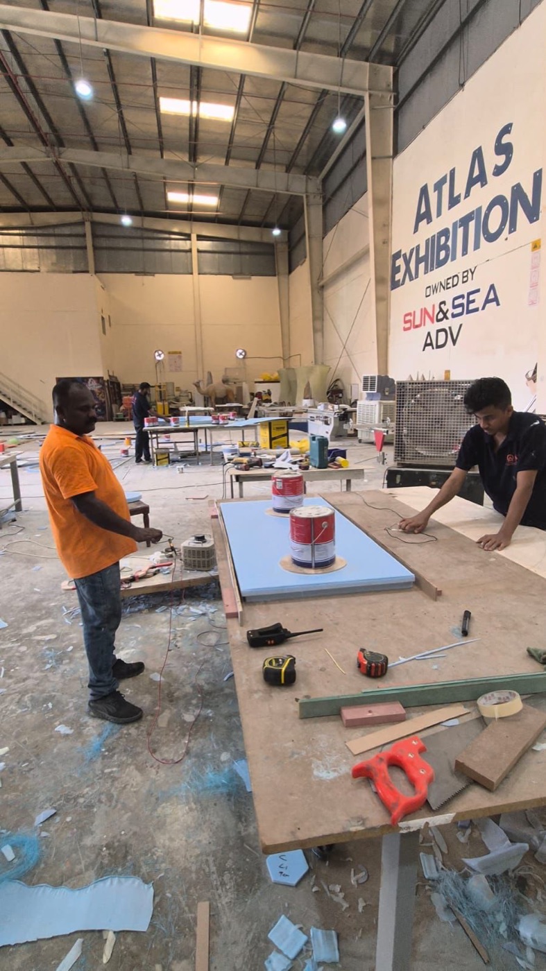 Atlas fabricators at work on the shop floor in Sharjah